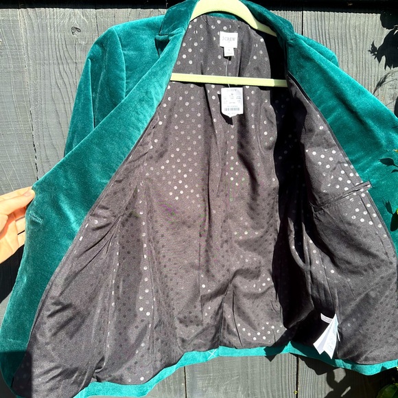 NWT Deadstock J.Crew Velveteen Emerald Green
One-Button Blazer Style BC800 Sz 4 - Picture 2 of 14